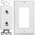 Morris Products 80171 2 Piece Decorative Dual RJ11 4 Conductor Phone Jack Wallplate  White