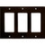 Morris Products 81132 Lexan Wall Plates 3 Gang Decorative/GFCI Brown