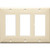 Morris Products 81133 Lexan Wall Plates 3 Gang Decorative/GFCI Almond