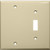 Morris Products 81210 Lexan Wall Plates 2 Gang 1 Toggle 1 Blank Ivory