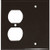 Morris Products 81232 Lexan Wall Plates 2 Gang 1 Duplex 1 Blank Brown