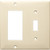 Morris Products 81243 Lexan Wall Plates 2 Gang 1 Toggle 1 GFCI Almond