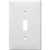 Morris Products 81711 Lexan Wall Plates 1 Gang Midsize Toggle Switch White