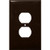 Morris Products 81832 Lexan Wall Plates 1 Gang Oversize Duplex Receptacle Brown