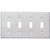 Morris Products 83040 430 Stainless Steel Wall Plates 4 Gang Toggle Switch