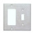 Morris Products 83860 304 Stainless Steel Wall Plates 2 Gang 1 Toggle 1 Decorative/GFCI