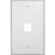 Morris Products 88162 Datacomm Wallplate For Keystone Jacks & Modular Inserts One Port White