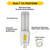 Halco 82846 LED Double Tube Omni-Directional Plug-In Lamp GX23 2-Pin Base 3K-3.5K-4K-5K 5.5 Watt 13W Equivalent Hybrid Type A Magnetic Ballast Type B Non-Dimmable