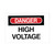 NSI DSS-5 Safety Label - Danger High Voltage - Self Stick