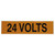 NSI VM-A-49 Voltage Marker Label, Large, 24 Volts (1 Per Card), 9-In Wide X 2.25-In Tall