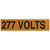 NSI VM-A-9 Voltage Marker Label, Large, 277 Volts (1 Per Card), 9-In Wide X 2.25-In Tall