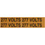 NSI VM-B-9 Voltage Marker Label, Medium, 277 Volts (4 Per Card), 4.5-In Wide X 1-In Tall