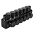 Polaris IPLMD750-6 6-Port Black Mountable Pre-Insulated Connector 750 MCM – 1/0 AWG Dual Sided Entry & Mountable