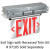 Halco 97104 Emergence Series LED Aluminum Edgelit Exit Sign Universal Red/Green, Single/Double Face Universal Mounting and Battery Backup T20 