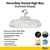 Halco 30402 HoverBay Round Highbay Lumen Selectable 16,000-19,200-24,000lm/100W-150W CCT Selectable 35K- 4K-5K Beam Angle Selectable Controls Ready Bluetooth 3.5mm Jack Universal Voltage 120-277VAC White Housing Gen-2