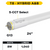 Halco 87300 LED T8 Hybrid Linear Tube 24" 8W Color Selectable 30K-35K-40K-50K-65K Type A-B DuoConnect 120-277V 1040 Lumens 50K hours Med Bi-Pin (G13) Base PET Coated Glass 83 CRI