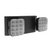 Halco 98043 Emergence Series Emergency Unit Black Adjustable Thermoplastic Square Heads 90-min Battery Back Up 