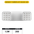 Halco 98041 Emergence Series Emergency Unit White Adjustable Thermoplastic Square Heads 90-min Battery Back Up 