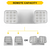 Halco 98047  Emergence Series Emergency Unit White Adjustable Thermoplastic Square Heads with Remote Capacity and Self-test Self-diagnostics 90-min Battery Back Up 