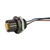 Remke 303S0010N1 Single Key Micro-Link Receptacle, Female, 3 pole, 1 FT, 1/4 IN NPT, 18 AWG SS shell