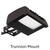 Halco 22902 LED Sektor Floodlight Bronze with Lens Shift Technology Lumen Selectable (1950-4440Lm/15-20-30W) Color Selectable (3K-4K-5K) 120-277VAC 0-10V Dimming Adj Beam Angle 55 75 or 90 Deg Integrated On/Off Photocell Knuckle & Trunnion Mount