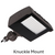 Halco 22902 LED Sektor Floodlight Bronze with Lens Shift Technology Lumen Selectable (1950-4440Lm/15-20-30W) Color Selectable (3K-4K-5K) 120-277VAC 0-10V Dimming Adj Beam Angle 55 75 or 90 Deg Integrated On/Off Photocell Knuckle & Trunnion Mount