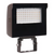 Halco 22902 LED Sektor Floodlight Bronze with Lens Shift Technology Lumen Selectable (1950-4440Lm/15-20-30W) Color Selectable (3K-4K-5K) 120-277VAC 0-10V Dimming Adj Beam Angle 55 75 or 90 Deg Integrated On/Off Photocell Knuckle & Trunnion Mount