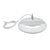 Topaz T79555 LED Round Washdown High Bay HV Lumen Select 15650-23750-31400lm, 100/150/200W CCT Select 4K-5K Controls Ready 277-480V NSF IP69 White Housing Gen-2 
