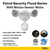 Halco 25594 Patrol LED Security Flood Dual Heads With Motion Sensor-PC Lumen & CCT Selectable 10W-15W-20W 1300-2900lm 3K-4K-5K 120-277VAC White Finish