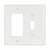 Eaton Wiring Devices 2053W-BOX Wallplate 2G Tog/Deco Thermoset Mid WH