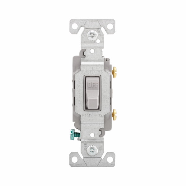 Eaton Wiring Devices CS115GY Switch Toggle SP 15A 120/277V Swire GY