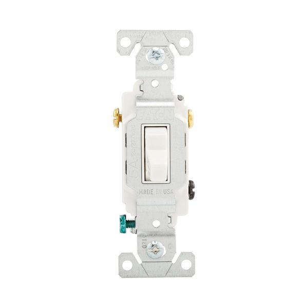 Eaton Wiring Devices CS315W Switch Toggle 3Way 15A 120/277V White