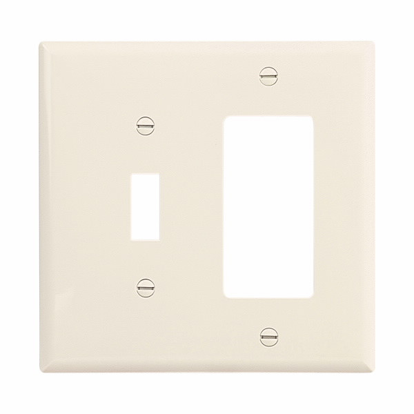 Eaton Wiring Devices PJ126LA-SPL1 Wallplate 2G Toggle/Deco Poly Mid LA