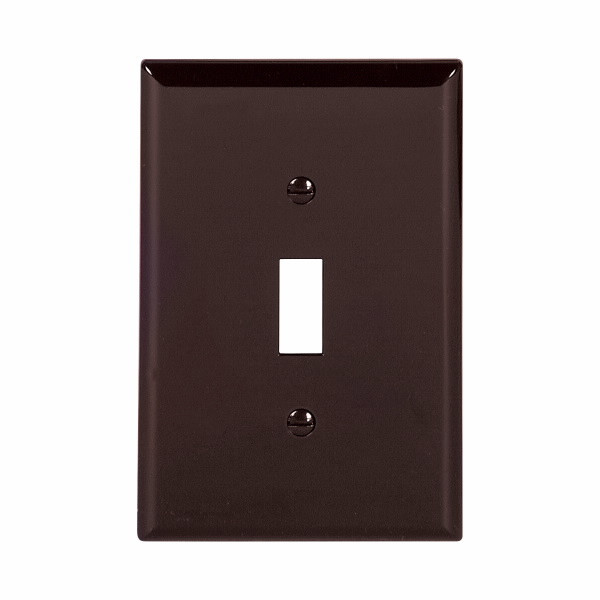 Eaton Wiring Devices PJ1B-SP-L Wallplate 1G Toggle Poly Mid BR