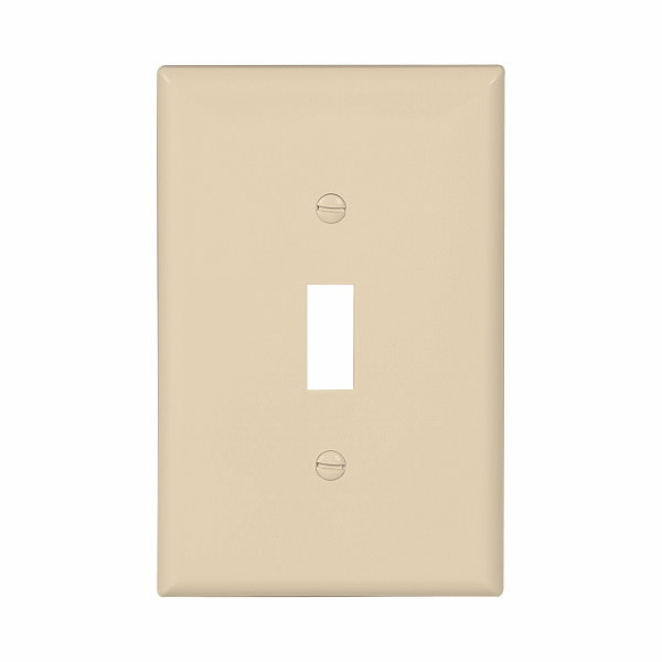 Eaton Wiring Devices PJ1V-SP-L Wallplate 1G Toggle Poly Mid IV