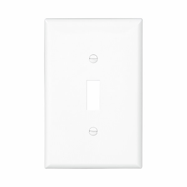 Eaton Wiring Devices PJ1W-10-L Wallplate 1G Toggle Poly Mid WH 10PK