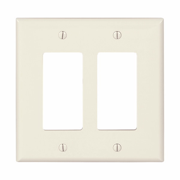 Eaton Wiring Devices PJ262LA Wallplate 2G Decorator Poly Mid LA