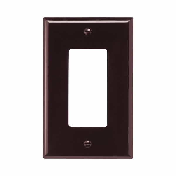 Eaton Wiring Devices PJ26B-SP-L Wallplate 1G Decorator Poly Mid BR