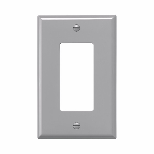 Eaton Wiring Devices PJ26GY-SP-L2 Wallplate 1G Decorator Poly Mid GY