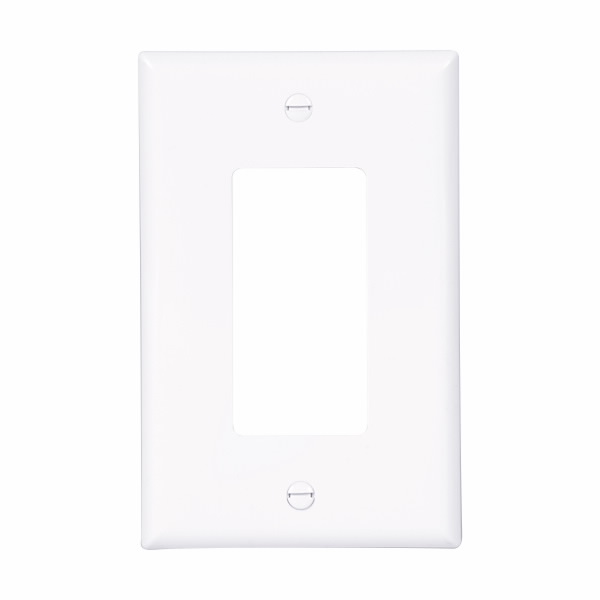 Eaton Wiring Devices PJ26W Wallplate 1G Decorator Poly Mid WH