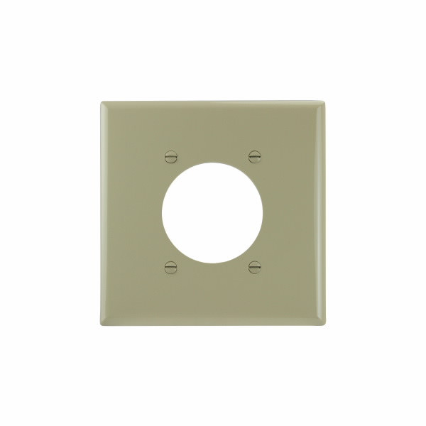 Eaton Wiring Devices PJ703V Wlplt 2G Sgl Rec W/2.15"Hole Poly Mid IV