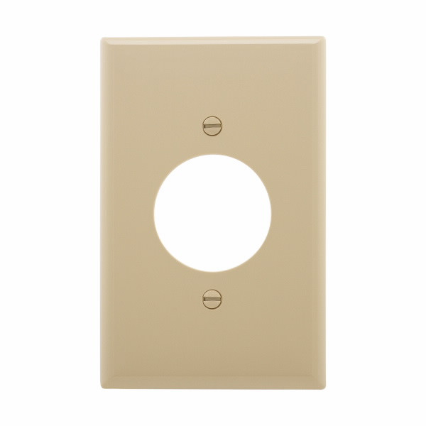 Eaton Wiring Devices PJ720V Wlplt 1G Sgl Rec W/1.6" Hole Poly Mid IV
