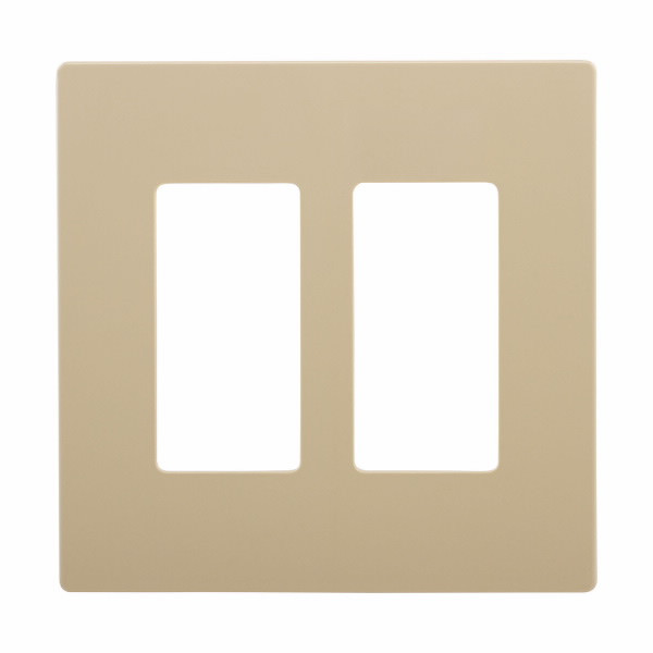 Eaton Wiring Devices PJS262V Wallplate 2G Deco Screwless Poly Mid IV