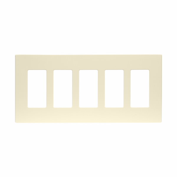 Eaton Wiring Devices PJS265A Wallplate 5G Deco Screwless Poly Mid AL