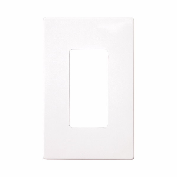 Eaton Wiring Devices PJS26W-SP Wallplate 1G Deco Screwless Poly Mid WH