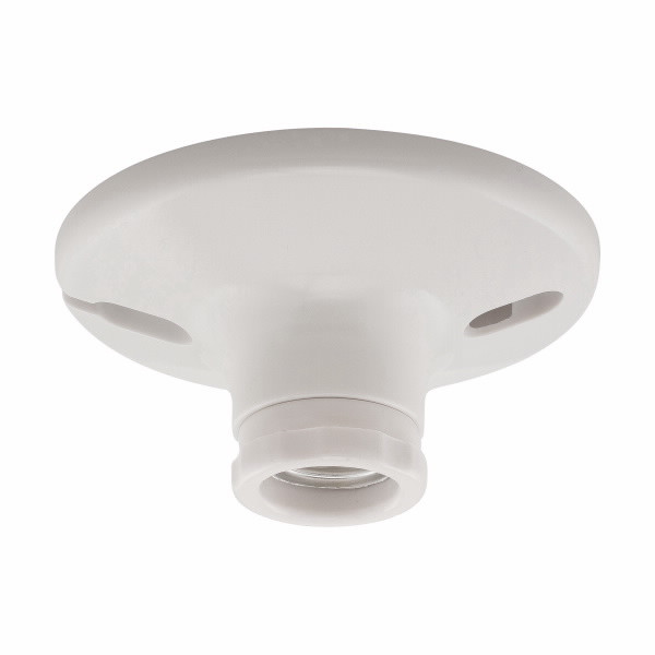 Eaton Wiring Devices S768W-SP Lampholdr Keyless Push/TopWire Plast WH