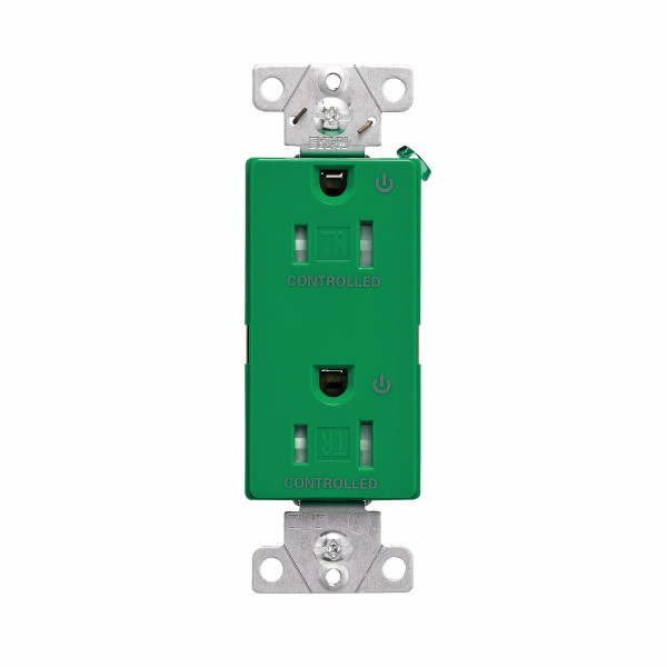 Eaton Wiring Devices TR6252CDGN Rec Dup TR 15A125V2P3W ControlDual GN