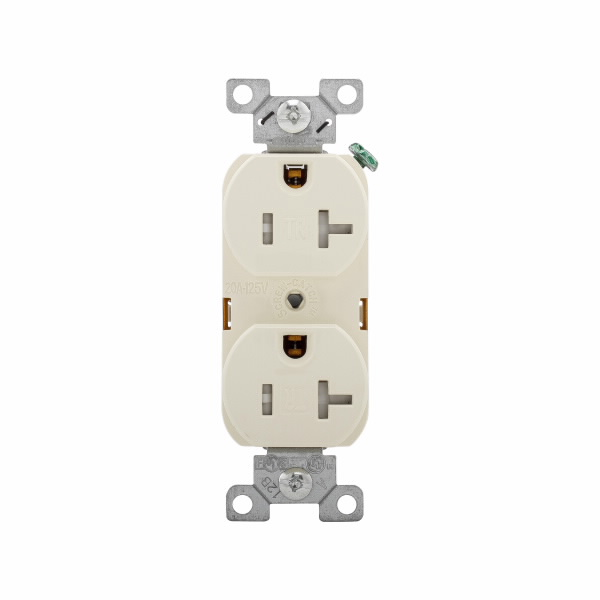 Eaton Wiring Devices TRBR20A-BXSP Recp TR Duplex 20A 125V 2P3W Str B&S AL