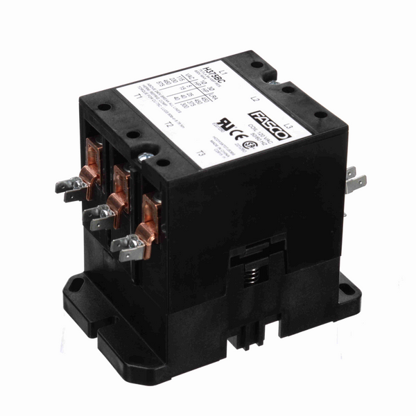 Fasco H375BC Contactor 3 Pole 75 Amps 120 Volt Coil