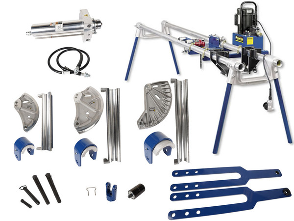 Current Tools 254LP-281 Hydraulic Bender for 2 1/2", 3" and 4" Rigid/EMT/IMC Conduit with #292 Electric Hydraulic Pump and #281 Bending Table